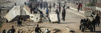 La mort dans l'âme, des Palestiniens de retour à Gaza, ville "fantôme"