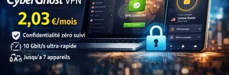 CyberGhost VPN : confidentialité "zéro suivi" à 2,03 €/mois