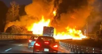 Pipa explota en la autopista México-Puebla; circulación se cierra en ambos sentidos