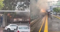 Incendio se registra en unidad del Tren Ligero de la CdMX; servicio sigue suspendido