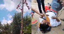 VIDEO: Voladores de Papantla caen de 10 metros de altura mientras realizaban ritual