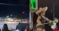 VIDEOS escandalosos de El Grito: Drones que fallan, bailarina exótica con la Bandera
