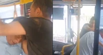 VIDEO ¬ Pasajero apuñala a chofer de un camión en Nuevo León con desarmador
