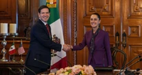 Rubio llega a Palacio Nacional para dialogar con Sheinbaum; lo recibe el Canciller