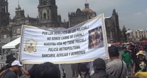 Policías de la CdMx se manifiestan en el Zócalo tras agresiones del 2 de octubre