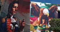 Tlaxcala ¬ Murales patrios con IA causan repudio: manos de 6 dedos, escudos mutilados