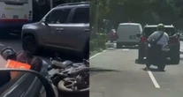VIDEO ¬ #LadyJeep atropella a un repartidor al huir de un choque en Reforma, en CdMx