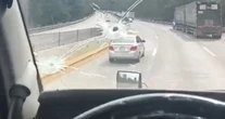 VIDEO ¬ Conductor resulta herido durante un intento de asalto en la México-Puebla