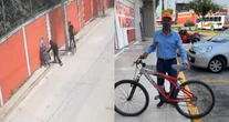 VIDEO ¬ Dos hombres le quitan su bicicleta a una persona de la tercera edad en León