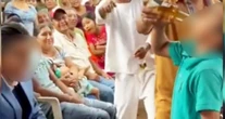 VIDEO ¬ Adultos dan bebidas alcohólicas a menores durante festejo en Oaxaca