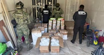 Fuerzas Armadas aseguran cargamento de 422 kilos de metanfetamina en Baja California