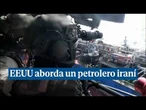 Momento en el que militares estadounidenses abordan un petrolero iraní