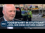 STUTTGART: Todesfahrt in Menschenmenge! Lebensgefahr für zwei Opfer! Fahrer von Polizei festgenommen