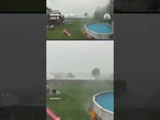 Trampoline goes flying as storm rips through Maryland