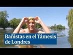 Bañistas de Londres en el Támesis por la ola de calor que asola Reino Unido