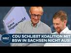 LANDTAGSWAHL IN SACHSEN: CDU & BSW Koalition? Merz und Söder unterstützten Kretschmer im Wahlkampf