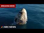 WATCH LIVE: NASA astronauts splash down to Earth following 9 months in space | NBC News NOW