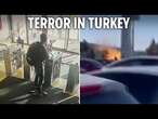 Deadly terror attack caught on CCTV as gunmen storm Turkish aerospace giant Tusas in Ankara