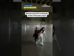 Moment powerful earthquake strikes Venezuela airport