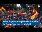 Miles de personas piden la dimisión del presidente del Gobierno: "Pedro Sánchez, hijo de puta"