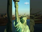 David Muir climbs up to the Statue of Liberty's torch