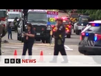 Six injured after man sets people on fire at Colorado rally for Israeli hostages | BBC News