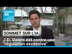 Sommet sur l'IA : le vice-président américain J.D. Vance est contre une 