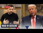 Trump says call with Zelenskyy was 'good' | Live Sky News coverage