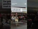 Car gets pinned under a gasoline tanker after crash in Massachusetts