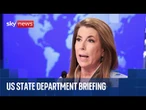 US State Department briefing amid Middle East conflict
