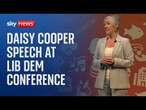 Watch live: Lib Dem deputy leader Daisy Cooper makes speech at Liberal Democrats conference 2024