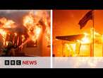 Los Angeles wildfires leave dozens injured and at least two dead, say officials | BBC News