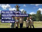 Des enfants se mettent dans la peau d'un soigneur du zoo de Thoiry