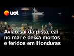 Avião sai da pista, cai no mar e deixa mortos e feridos em Honduras; cantor Aurélio Martínez morre