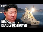 North Korea flaunts new 5,000-ton DESTROYER ship as Kim Jong-Un vows to ‘punish enemy provocations’