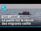 Paris-Londres : le pacte sur le renvoi des migrants ratifié • FRANCE 24