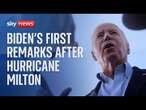 Watch live as US President Joe Biden delivers remarks on Hurricane Milton