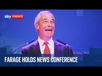 Nigel Farage unveils new Reform UK chairman at news conference