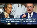 BUNDESTAGSWAHL: Union und AfD im Aufwind! Neue Umfrage zeigt Effekt der Migrationspolitik