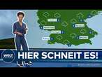 WETTER IN DEUTSCHLAND: Sowohl Regen, als auch Schnee | Nasskalter Start in die Woche