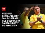 Pesquisa Genial/Quaest: 50% disseram que Bolsonaro sai mais forte de ato em SP | CNN NOVO DIA