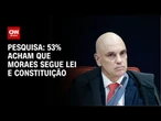 Datafolha: 53% dos brasileiros acreditam que Moraes segue lei e constituição | CNN 360º