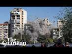 Video shows moment Beirut building is flattened in an Israeli strike