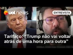 Tarifaço: Trump não vai voltar atrás de uma hora para outra, diz cientista político