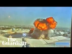 Surveillance footage shows moment of drone attack on Kuwait airport