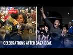 Celebrations as Israelis and Palestinians hope for a permanent end to fighting