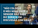 Soraya Thronick bate boca com Girão em CPI das Bets: "Não coloque o meu nome onde o senhor não sabe"