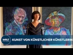 KÜNSTLICHE KÜNSTLERIN: Roboter malt verstorbene Elisabeth II. und König Charles III.