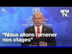Libération imminente des otages ? Benjamin Netanyahu, Premier ministre d'Israël, a pris la parole