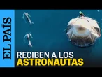 Delfines nadan junto a la cápsula Dragon de Space X tras su amerizaje | EL PAÍS